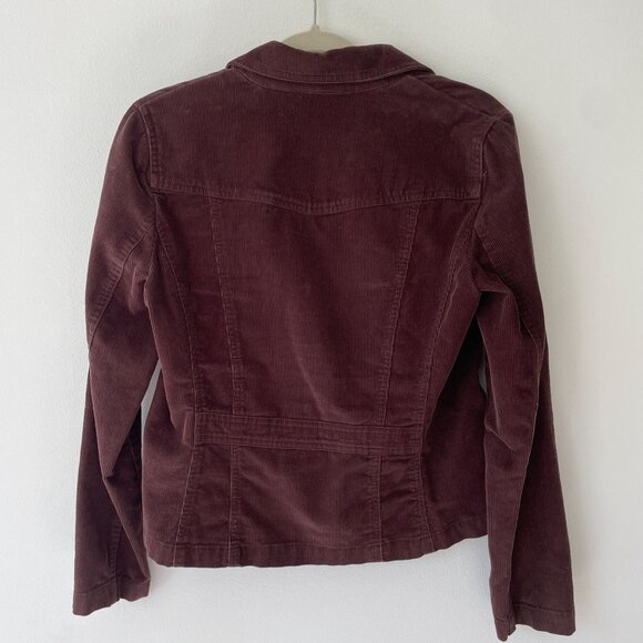 Womens Brown Corduroy Blazer Jacket Liz Claiborne Size 10 Button Front - Picture 5 of 5